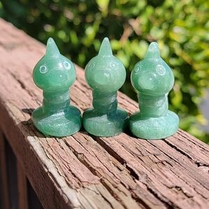 [IMPERFECT] (#3) NEW 2" x 2" GREEN AVENTURINE WEEDLE